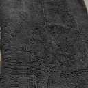 OLANLY Bathroom Rugs 47x32, Extra Soft Absorbent Chenille Bath Rugs, Rubber Backing Quick Dry, Machine Washable Bath Mats for Bathroom Floor, Tub and Shower, Home Decor Accessories, Black