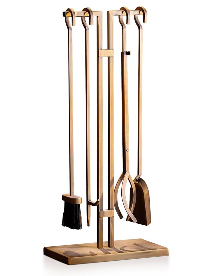 2WAYZ FLAMELY 5-Piece Fireplace Tools Set - Includes Fire Poker, Shovel, Brush, Tongs, Stand - Heavy-Duty Fireplace Accessories and Fire Tools for Indoor or Outdoor Use 2WAYZ FLAMELY 5-Piece Fireplace Tools Set - Includes Fire Poker, Shovel, Brush, Tongs, Stand - Heavy-Duty Fireplace Accessories and Fire Tools for Indoor or Outdoor Use