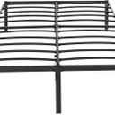 Amazon Basics Heavy-Duty Non-Slip Bed Frame with Steel Slats, 18" Height for Storage Space, Sturdy Support for Mattress, Easy Assembly, Queen, Black