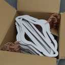 HOUSE DAY Velvet Kids Hangers 60 Pack, Premium Childrens Hangers for Closet, Ultra Thin Cute Clothes Hanger, Non Slip Small Felt Hanger 14 Inch for Kids Clothes, White