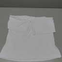 Strapless Tube Tops for Women Backless Going Out Bandeau Top Sexy Trendy Off Shoulder Side Split Summer Bustier Tops (Large, White)