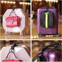 J Hook Luggage Strap Add a Bag Hook Hanger Strap, Adjustable attaches Briefcase Together (Black-Normal Size)