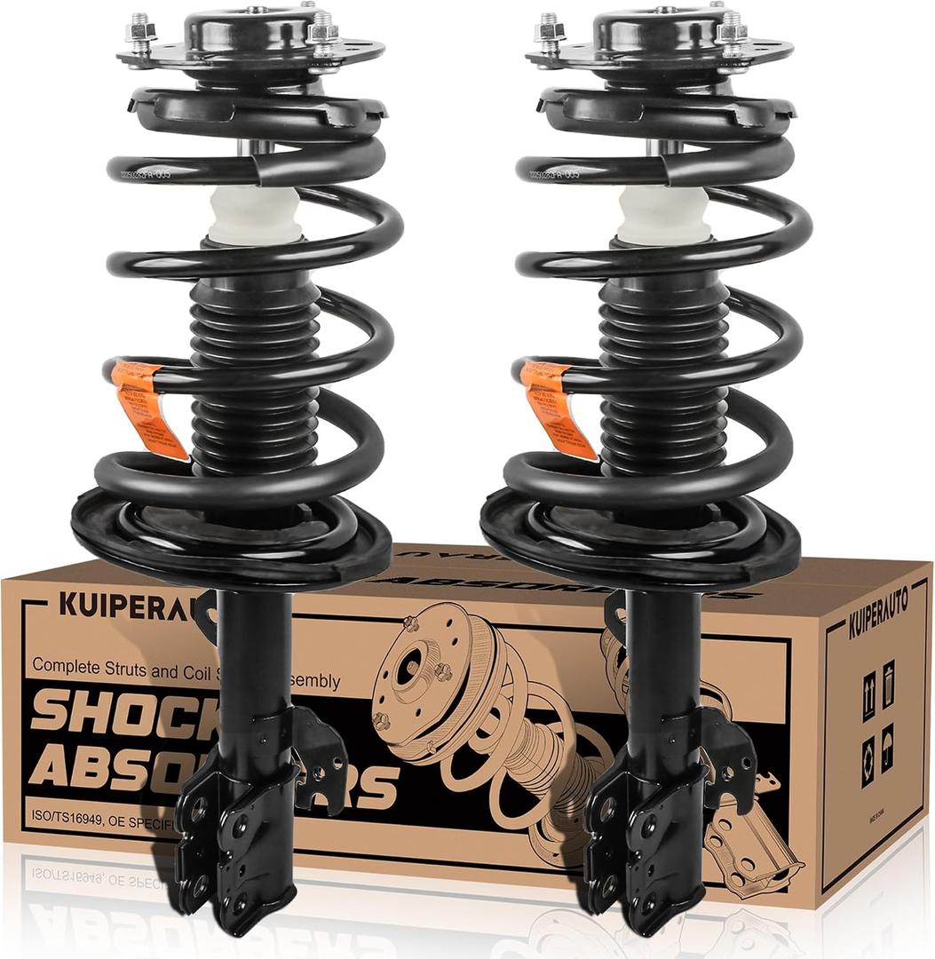 KUIPERAUTO Pair Front Complete Strut Spring Coil 272308 272307 Compatible for 2007-2012 Lexus ES350,2006-2012 Toyota Avalon,2007-2011 Toyota Camry Springs Shock Absorber