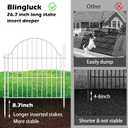 10 Panels No Dig Decorative Garden Fence for Yard, 24in (H) x 20ft (L) Rustproof Metal Wire Panel Border Animal Barrier Fencing for Dog, Rabbits, Flower Bed Edging Ornamental with Ground Stake, White