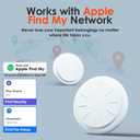 Mini GPS Tracker for Vehicles No Monthly Fee,GPS Car Tracker,Hidden Car Tracker with Case,Real Time Car GPS Tracker Work with Apple Find My(iOS Only) (Waterproof White,4PCS)