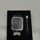 MioHHR Stainless Steel Watch Band with Case Compatible with Apple Watch Ultra3/2/1 Series 11 10 9 8 7 6 5 4 3 2 1 SE3/2/1, Metal Strap with Protective Cover for iWatch 49/46/45/44/42/41/40/38mm Men (Silver)