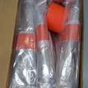 Preboun 3 Sets Magnetic Dust Barrier Zipper Door Kit 4' x 7.5' Construction Plastic Dust Barriers Plastic Door Curtain for Construction Self Closing Curtain for Doorways Room (Red)