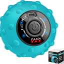 Vulken 4 Speed High Intensity Vibrating Massage Ball with USB Charging for Muscle and Deep Tissue, Plantar Fasciitis Pain Relief, Myofascial Release and Trigger Point Treatment for Back, Blue