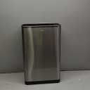 EKO Mirage-T 50 Liter / 13.2 Gallon Touchless Rectangular Motion Sensor Trash Can, Brushed Stainless Steel Finish, Silver 