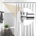 20 Pack Closet Pole Sockets Stainless Steel 1-1/4 Inch Metal Closet Rod Holder Heavy Duty U Shaped Closets Rod Bracket Curtain Rods Holders Closets Rods Support End Caps with Screws, Silver