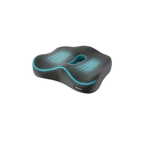 Memory Foam Seat Chair Cushion for Relieves Back Sciatica Pain Tailbone Pain Coccyx Degenerating Disc Orthopedic Osteoarthritis Prostate Cushion Low Back Pain Cushion Hip Shaping (Dark Gray)
