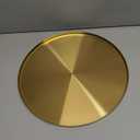 Gold Stainless Steel Round Jewelry and Make up Organiser/Candle Plate Decorative Tray (12.6 inches)