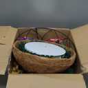 Artificial Faux Hanging Plants Flowers Basket for Summer Autumn, Colorful Daisy Flowers Eucalyptus UV Resistant Look Real for Outdoor Outside Porch Decoration