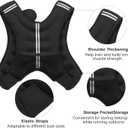 ZUETK Weighted Vest, 6lb/8lb/12lb/16lb/20lb/25lb/30lb Weight Vest with Reflective Stripe, Weighted Vest for Men Women Workout Equipment for Strength Training, Running, Jogging, Fitness, Weight Loss