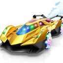 SASBSC Remote Control Car for Boys 4-7 8-12 Rc Cars with 360 Rotation, Spray, Music & Lights 1:12 Rechargeable Rc Car Toys 10-12km/h Sport Race Toy Cars Gifts for Kids (Gold)