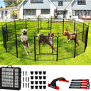 Portable Dog Fence Outdoor for Yard 36'' High, Dog Playpen with Rustproof and Sturdy Stakes for Medium/Large Dogs, 3ft Dog Play Pen for RV Camping(8 Panels)