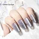 4 x JODSONE 16.5ml Cat Eye Gel Nail Polish Silver Glitter Magnetic Reflective Translucent Need U V Curing
