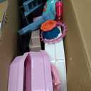 VViN Kids Vanity Set for Girls with Light & Music, Princess Vanity Table with Stool, Pretend Makeup Dresser with Crown, Scepter, Gloves & Jewelry Accessories, Toys for 3 4 5 Year Old