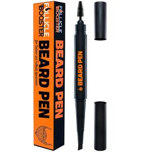 Beard Pen Filler for Men - Barber Styling Grooming Pencil - Waterproof Proof, Sweat Proof, Long Lasting Solution with Natural Finish - Cover Beard and Scalp Patches in Seconds - Black 1 Pack