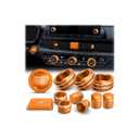 Polodunn for Honda Civic 2022-2026 Accessories, CRV 2023-2026 & Acura Ingetra 2023-2025 (Fit 7" Screen/ 2 Audio Knobs), 12pcs Knob Cover Kit - Hazard Light, Push Start, Audio, AC & Air Vent (Orange)