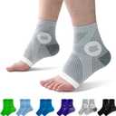 6Pairs Neuropathy Socks - Toeless Compression Socks for Women & Men, Plantar Fasciitis & Achilles Tendonitis Relief, Arch Support (Large)