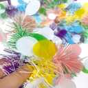 Easter Garland Decorations 33Ft Colorful Tinsel Spring Pastel Garland Easter Tree Decor for Bedroom Office Classroom Party Indoor Outdoor Holiday Home Decoration Supplies Blue Yellow Pink White