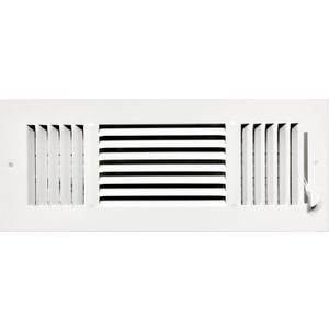 HBW 12"x 4" (Duct Opening Size) 3-Way Stamped Face Steel Ceiling/sidewall Air Supply Register - Vent Cover - Actual Outside Dimension 13.75" X 5.75"