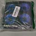 Aluminum 1.9 Beadlock Wheel Rims for 1/10 SCX10 SCX10 II 90046 SCX10 III AXI03007 SCX10 Pro TRX4 TRX6 Gen7/8 D90 VS4-10 MST CFX RC Crawler Car,4pcs RC 1.9 Beadlock Wheel Rims, Navy Blue