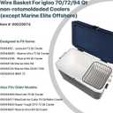 Dry Goods Wire Basket Replacement for Coolers, Compatible with Igloo 70/72/94 Qt Models, Cooler Storage Organizer