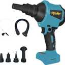 High Volume Compressed Air Duster Compatible with Makita 18V Battery- 3 Speeds, 50000RPM Brushless Motor, LED Light, 7 Multi-Use Accessories, Ideal for PC Keyboard, Pool Toy (Tool Only) (Blue)