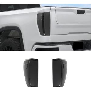 RAZPOY Tail Light Cover Compatible with GMC Sierra Accessories 2019 2020 2021 2022 2023 2024 2025, Smoke Black Rear Light Guards Trim