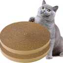 2Pcs Round Cat Scratcher Refill, 10 Inch Diameter Cardboard Cat Scratching Board Circle Replacement Pads for Indoor Cat Toy