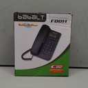 Corded Basic Landline Phone, TelPal FSK/DTMF Simple Caller ID Telephone with LCD Incoming Call Number Display, Small Desk/Wall Mountable Analog Phone for Home Office (Black)