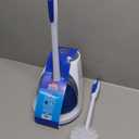 Mr. Clean Toilet Plunger and Bowl Brush Combo with Caddy, 3-Piece Heavy-Duty Plunger, Toilet Brush, and Caddy Set, White/Blue (1-Pack)