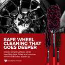 Wheel Woolies Car Detailing Brush Set - 3pc Car Wheel Brush Kit (18”, 12”, 12”) for Rims, Barrel, Spokes & Brake Dust | Soft No Scratch Rim Brush with Long Handle & Anti-Slip Grip | Made in USA