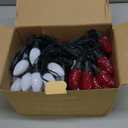 2-Pack Connectable C9 Christmas Lights Outdoor Indoor, 66 FT 100 LED Christmas String Lights Plug in with 8 Modes & Timer, Waterproof Fairy Twinkle Light for Xmas Tree Yard Decorations (Red and White)