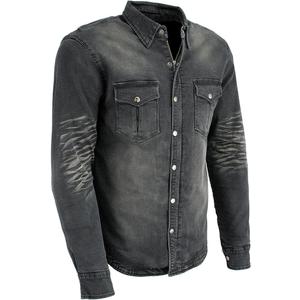 Milwaukee Leather Performance MPM1620 Men's Armored Denim Biker Shirt Aramid DuPont Fibers Coat Large