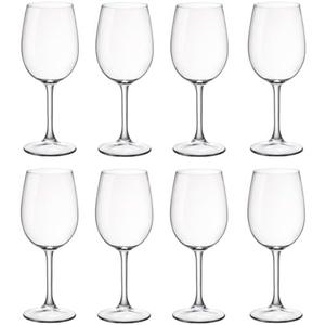 KX-WARE Classic Acrylic All-Purpose Wine Glasses, 19-ounce Plastic Stem Wine Glasses, set of 8 Clear