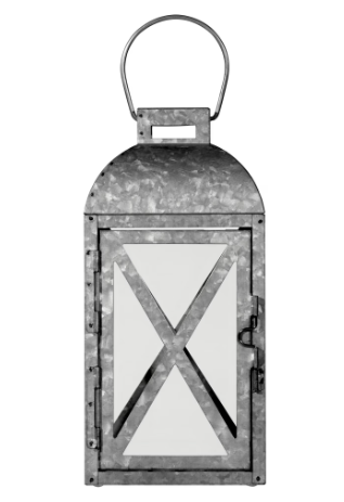 12 in. Galvanized Lantern Large