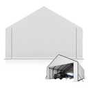 GarveeLife Heavy-Duty PE Enclosure Kit (2-Pack) for Metal Carport - 220gsm Roll-Up Zipper Door Panels for 20x25, 20x20 ft, with Ball Bungees, White