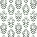 Yasinet Floral Peel and Stick Wallpaper Green Floral Wallpaper Vintage Boho Contact Paper Farmhouse Waterproof Removable Self Adhesive Wall Paper for Bedroom Bathroom Cabinet Vinyl 17.3"×393.7"