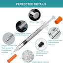 U-100 syringes with needle - 1ml 31G ( 31 gauge ) 5/16 inch syringe with needles scale in 100 units , 1 ml / 1cc Pack of 30 ( 30 Pcs )