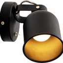 Aisilan Bedroom Wall Sconces with On/Off Switch Hardwire Black Wall Light with E26 Bulb Indoor Sconce Wall Lighting for Bedside 7W Wall Mounted Light for Living Room Hallway Fireplace