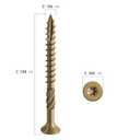 Wensilon #10 * 2-1/4" Deck Screws, (180pcs) 2 lbs.Exterior Wood Screws, Rust Resistant epoxy Coated, Bronze, T25 Star Bit