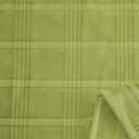 KORBLISS Super Soft Flannel Throw Blanket 50x60 Inches, Premium Checkered Jacquaed Silky Fleece Lightweight Bed Blanket All Season Use, Olive Green Strip, 50"x60"