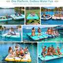 AWSUM Inflatable Floating Dock Air Dock Platform Floating Island Raft with None-Slip Surface for Pool Beach Ocean