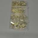 184 Pieces Picture Hanging Kit, 20lb, 30lb, and 50lb Picture Hangers, Metal Picture Hanging Hooks with Nails, on Drywall, Wooden Wall(Gold)