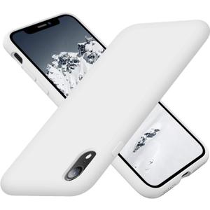 Cordking Designed for iPhone XR Case, Silicone Ultra Slim Shockproof Phone Case with [Soft Anti-Scratch Microfiber Lining], 6.1 inch, White