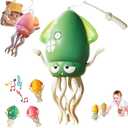 Electric Crawling Octopus Toy with LED Lights & Music, Smart Obstacle Avoidance, Interactive Auto-Dance Octopus for Gifts, Toddlers, Indoor Fun, Brings Endless Giggles (Green)