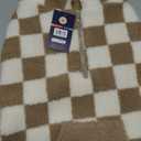 Warm Fleece Dog Coat, Dog Sweater with Leash Ring, Plaid Puppy Clothes for Chihuahua Doggy Yorkie Cats(Brown,XX-Large)